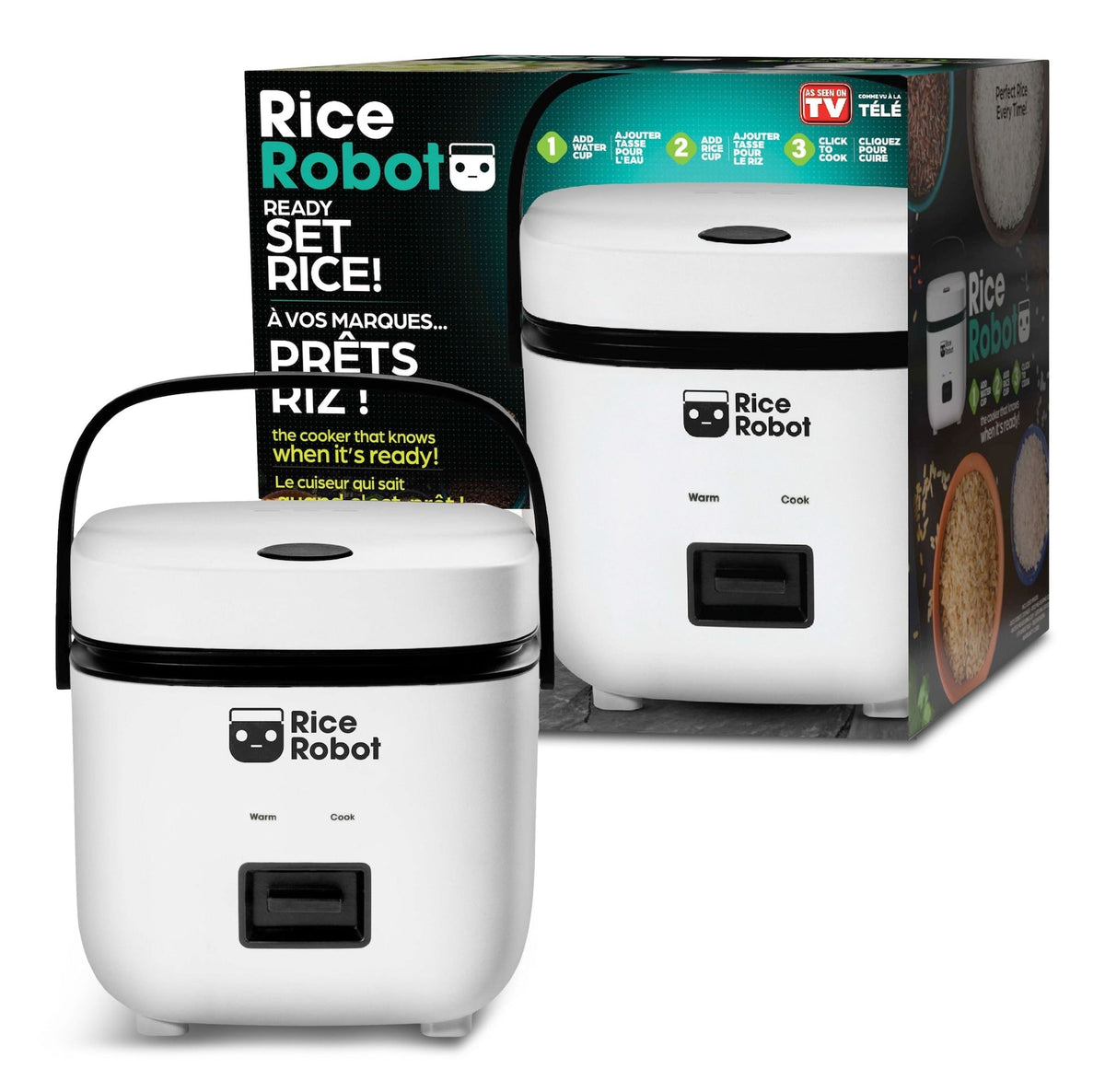 Ceramic Nonstick Rice Cooker, White, 1-qt H4H1 - product image 1