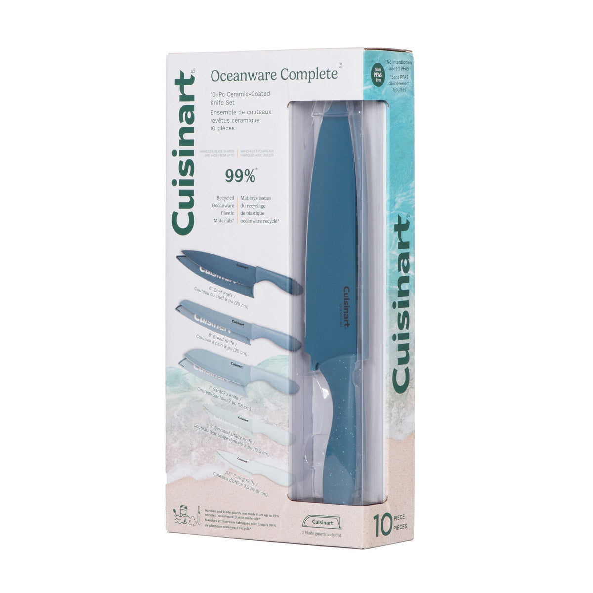 Oceanware Non-Stick Steel Knife Set, 10-pc A4J0 - product image 1
