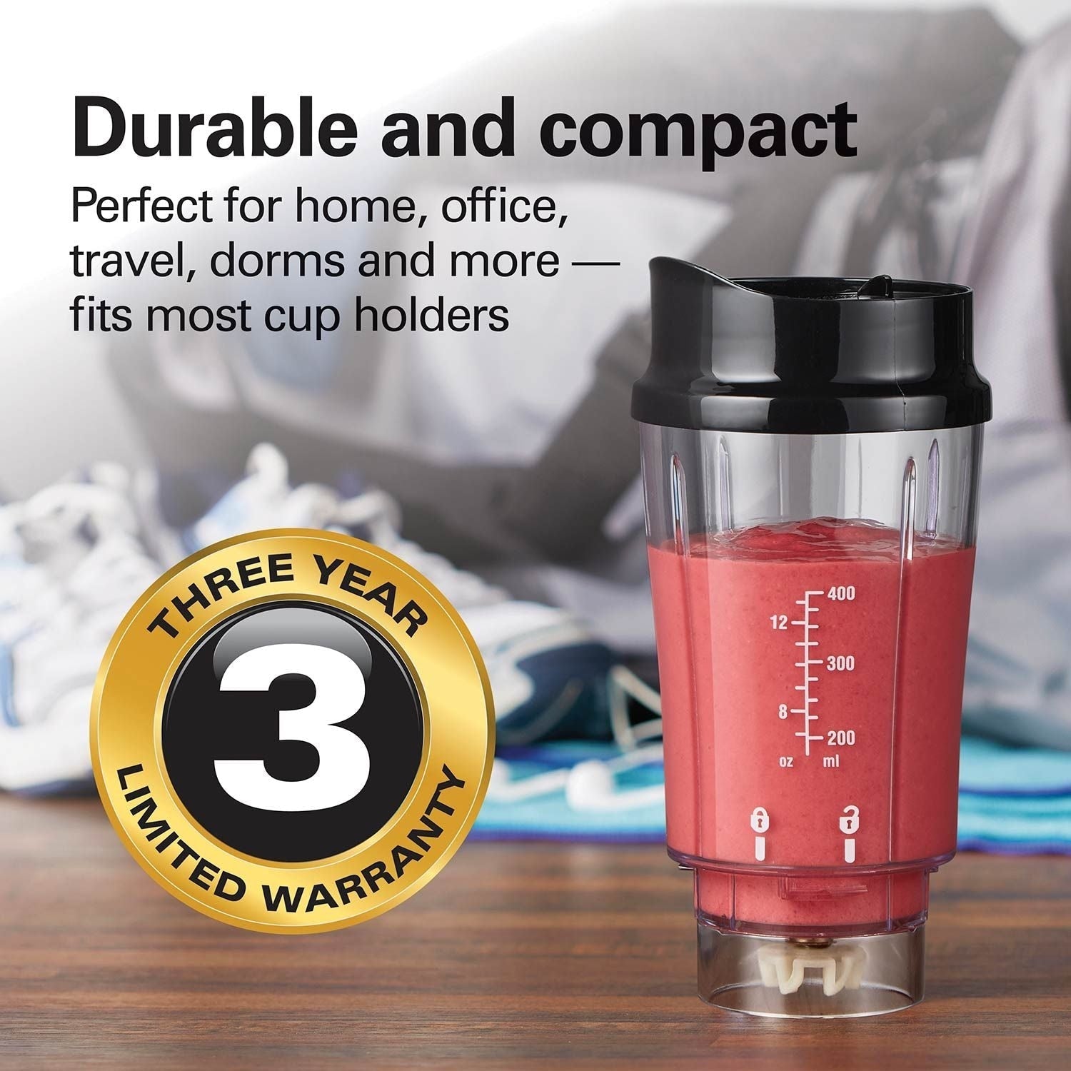 Personal Creations Single-Serve Blender with Travel Jar, Black, 414mL H2U2 - product image 6