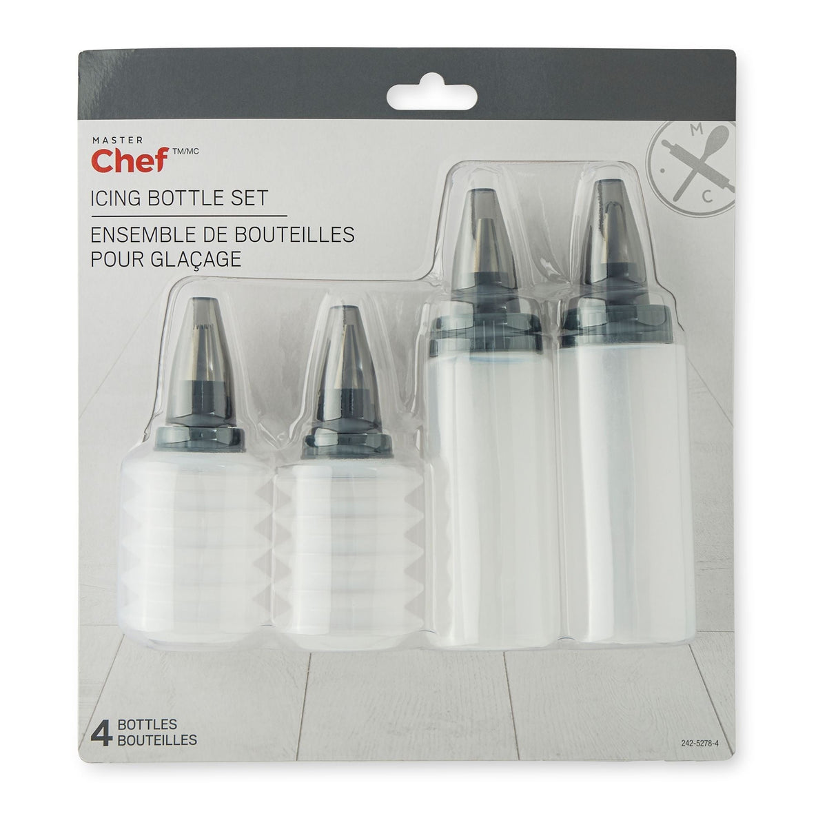 Icing Bottle Set with 4 Different Tips, 4-pc I5F8 - product image 3