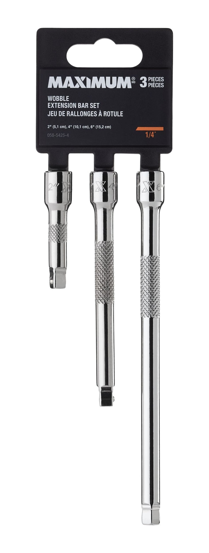 3 Piece 1/4" Drive Wobble Extension Bar Set A9L4 - product image 2