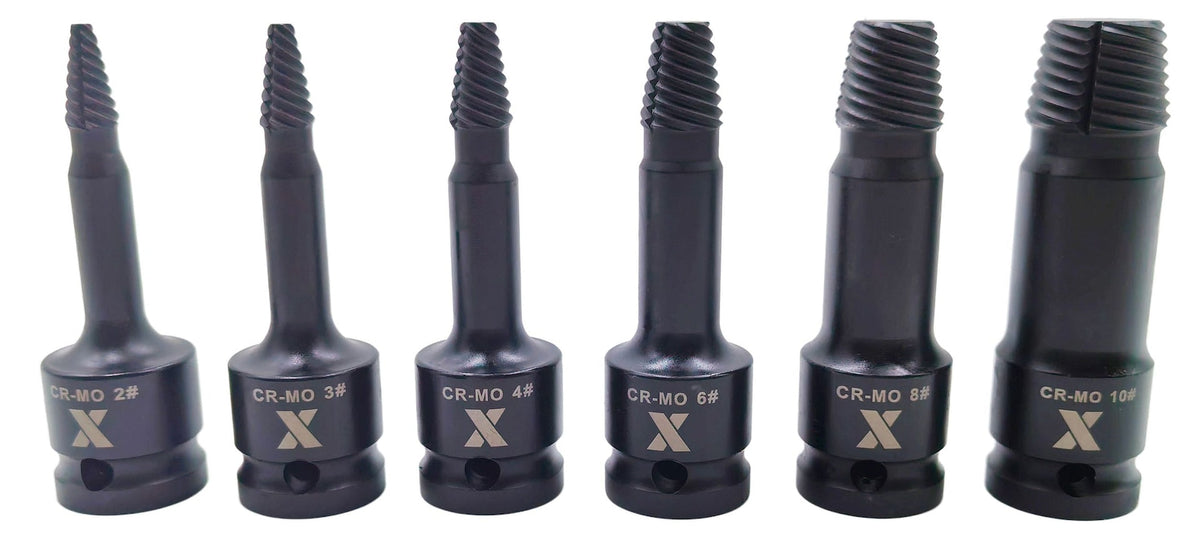 6 Piece 1/2" Drive Impact Screw Extractor Rail Z0D7 - product image 4