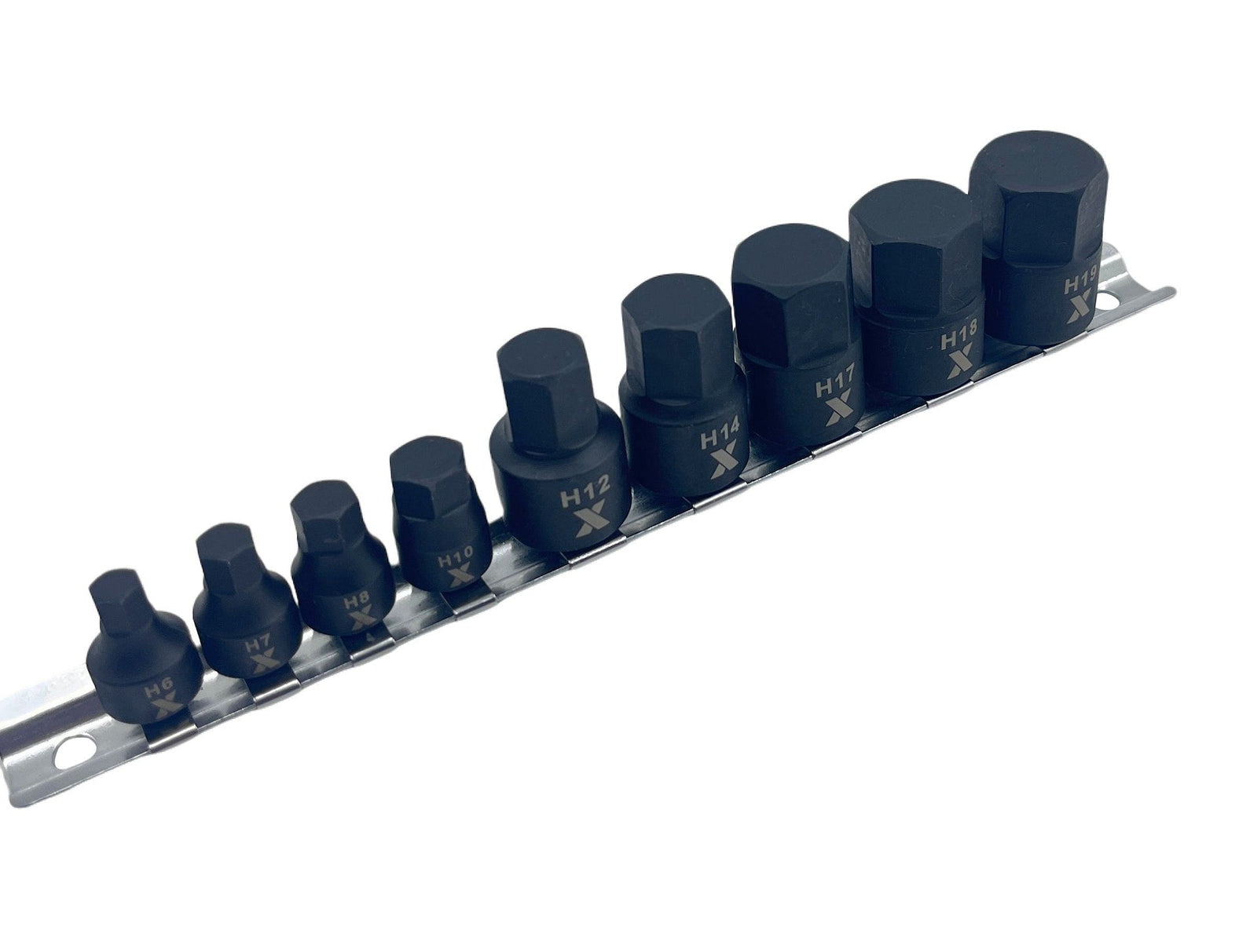 9 Piece Impact Stubby Bit Socket Rail Hex Metric N9Z8 - product image 1