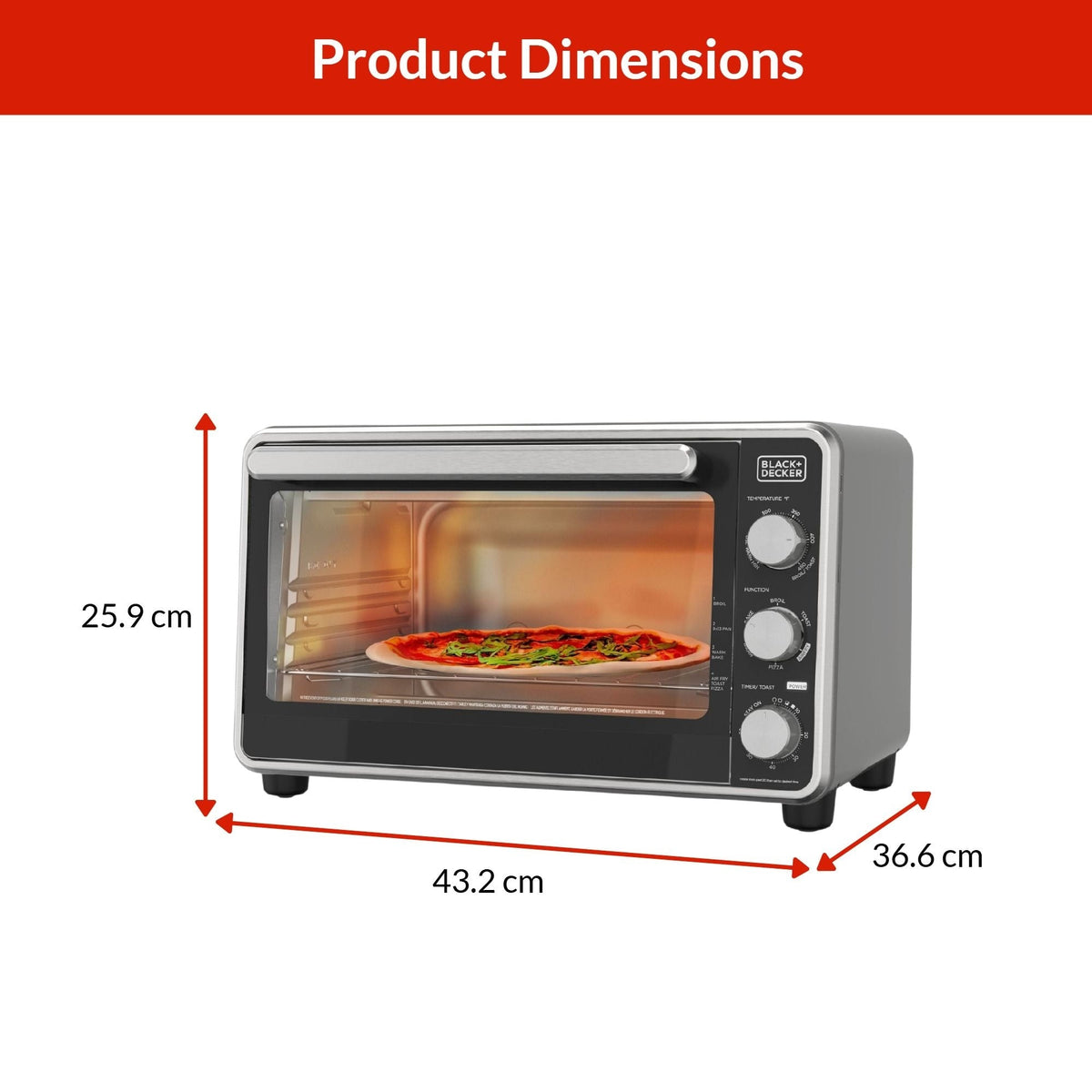 Black N Decker Multi-Purpose Crisp N Bake, 6-Slice Y8A0 - product image 6