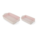 Kitchen Nested Bead Rectangular Bake Dish Set, Pink, 2-pc A5X7 - product image 1