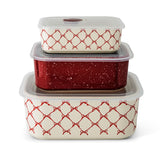 Kitchen Red Stackable Rectangular Baking Dishes, 6-pc Q4L2 - product image 1