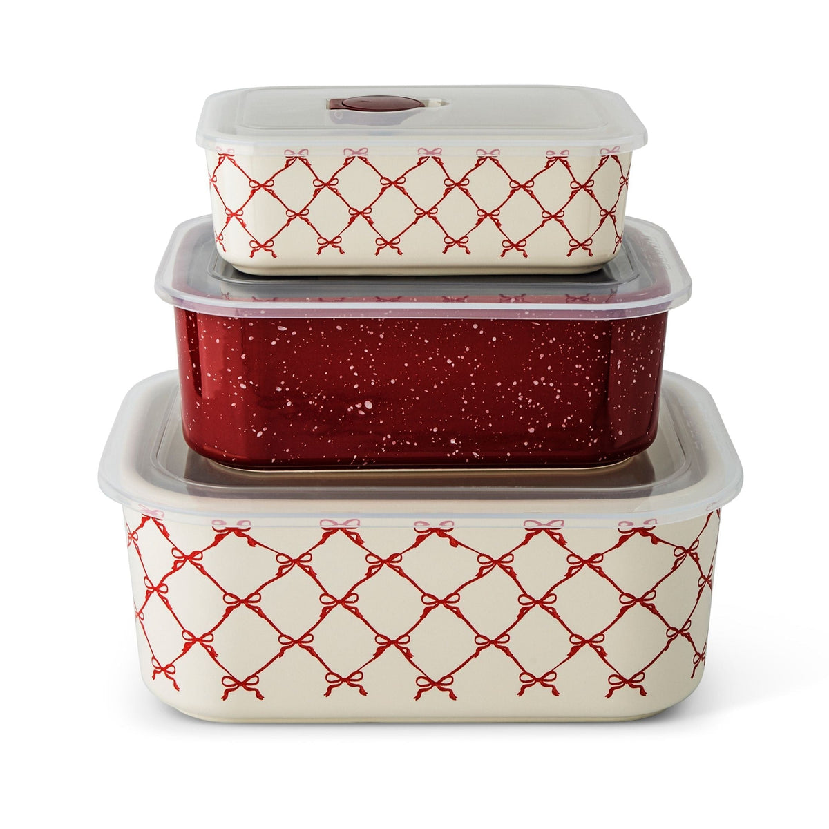 Kitchen Red Stackable Rectangular Baking Dishes, 6-pc Q4L2 - product image 1