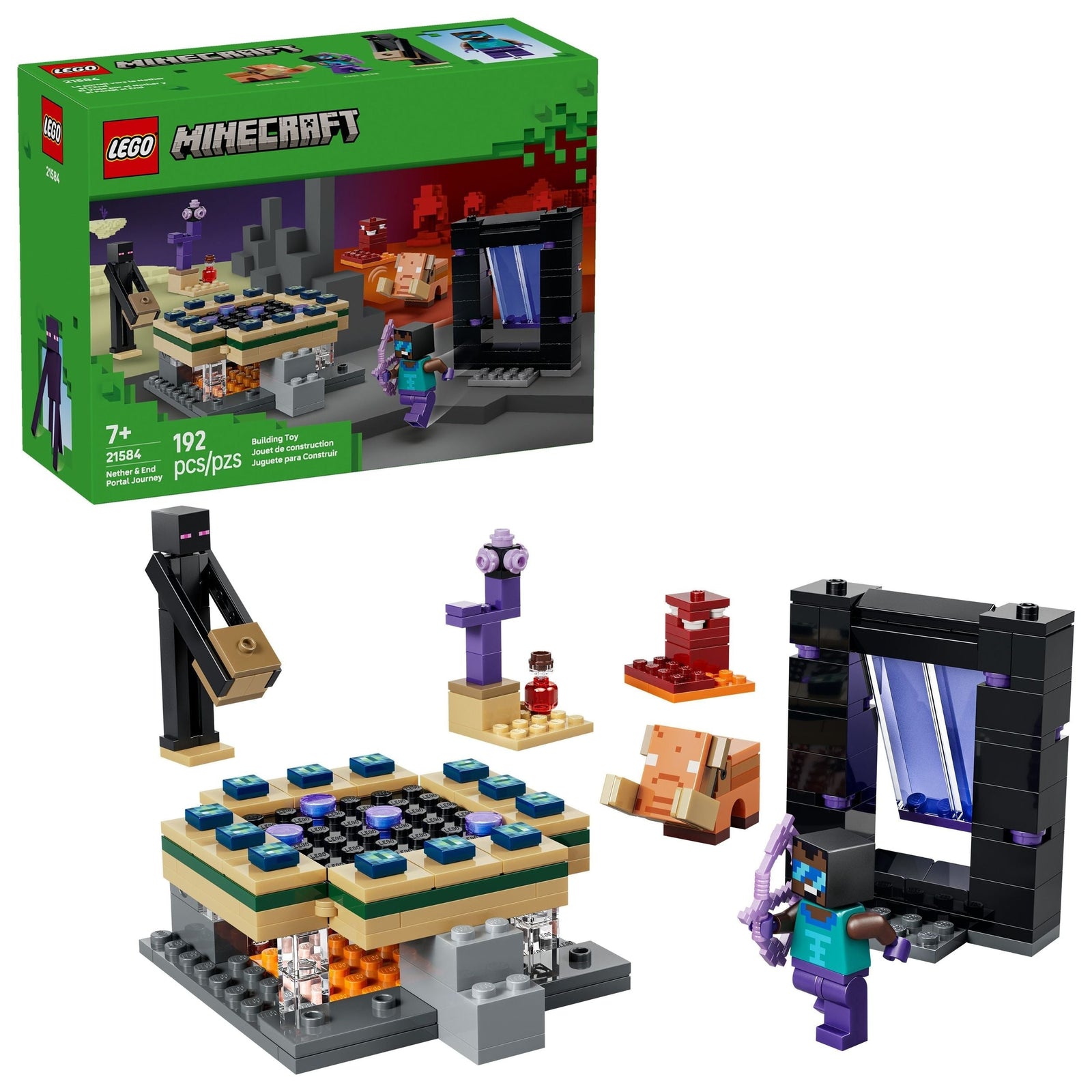 Minecraft Nether & End Portal Journey - 21584, 192-pcs, Ages 7+ M1M2 - product image 1