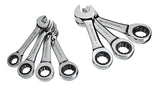 Stubby Ratcheting Wrench Set, Metric, Nickel-Chrome Plating, 7-pc M0J9 - product image 1