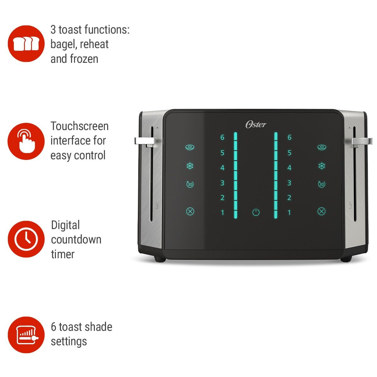 4-Slice Touchscreen Toaster with Easy Touch Technology M7H0 - product image 4